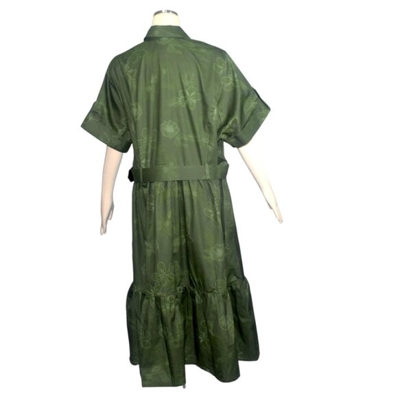 Her Universe Jurassic Park Green Floral Retro Dress Pockets Plus Size 3 3X - Picture 5 of 12